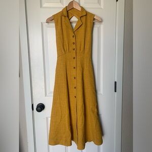 Alex and Marie Mustard Midi dress